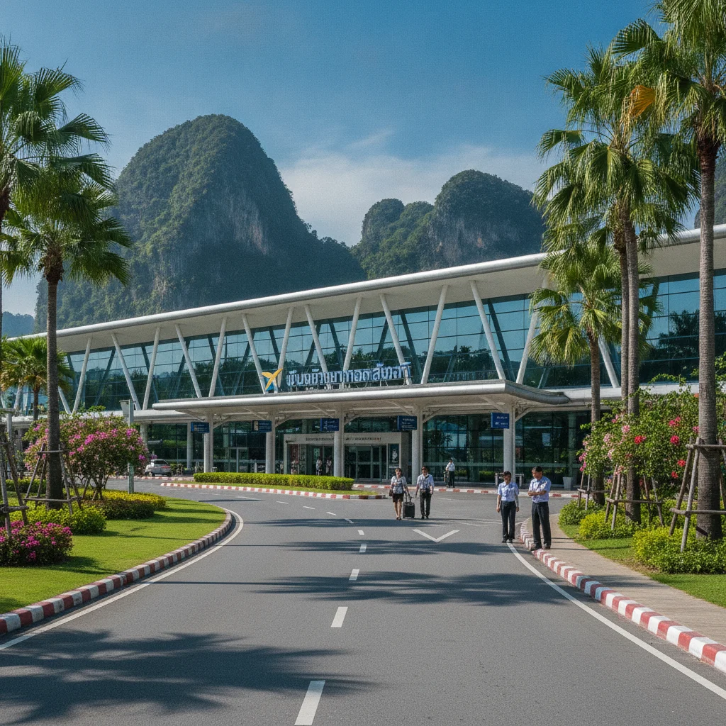 Krabi International Airport Terminal and Approach Krabi International Airport Terminal and Approach