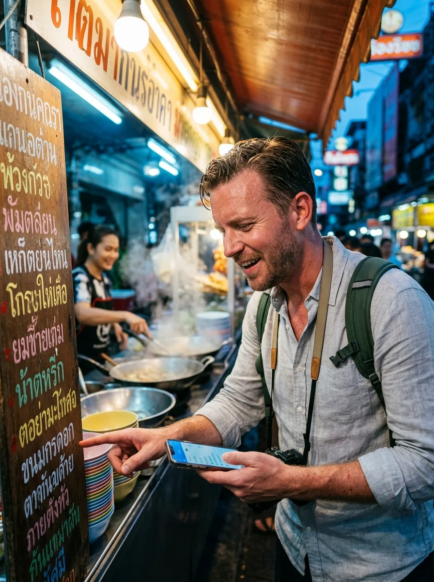 Caucasian expat traveller Caucasian expat traveller
