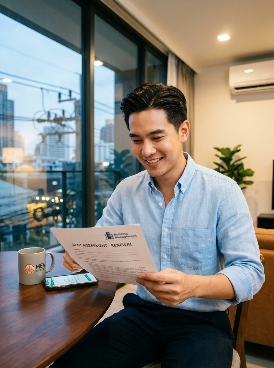 A young adult Thai male tenant A young adult Thai male tenant