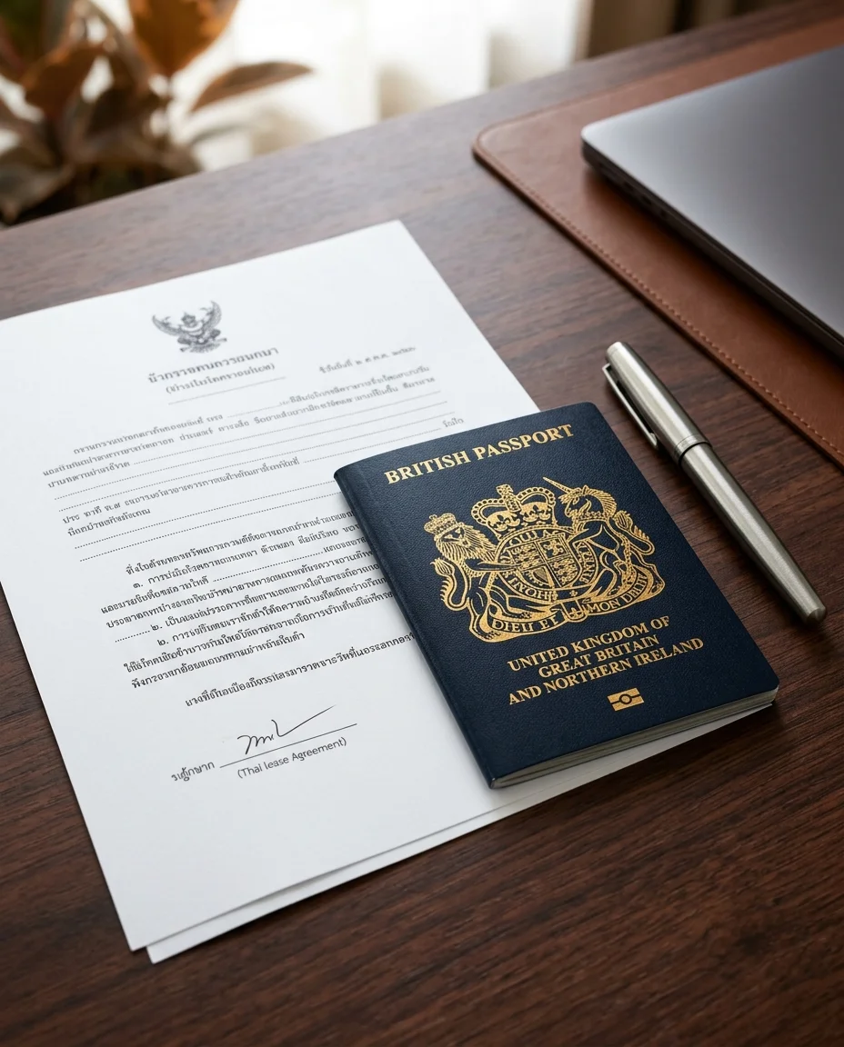 Thai lease agreement and British passport Thai lease agreement and British passport