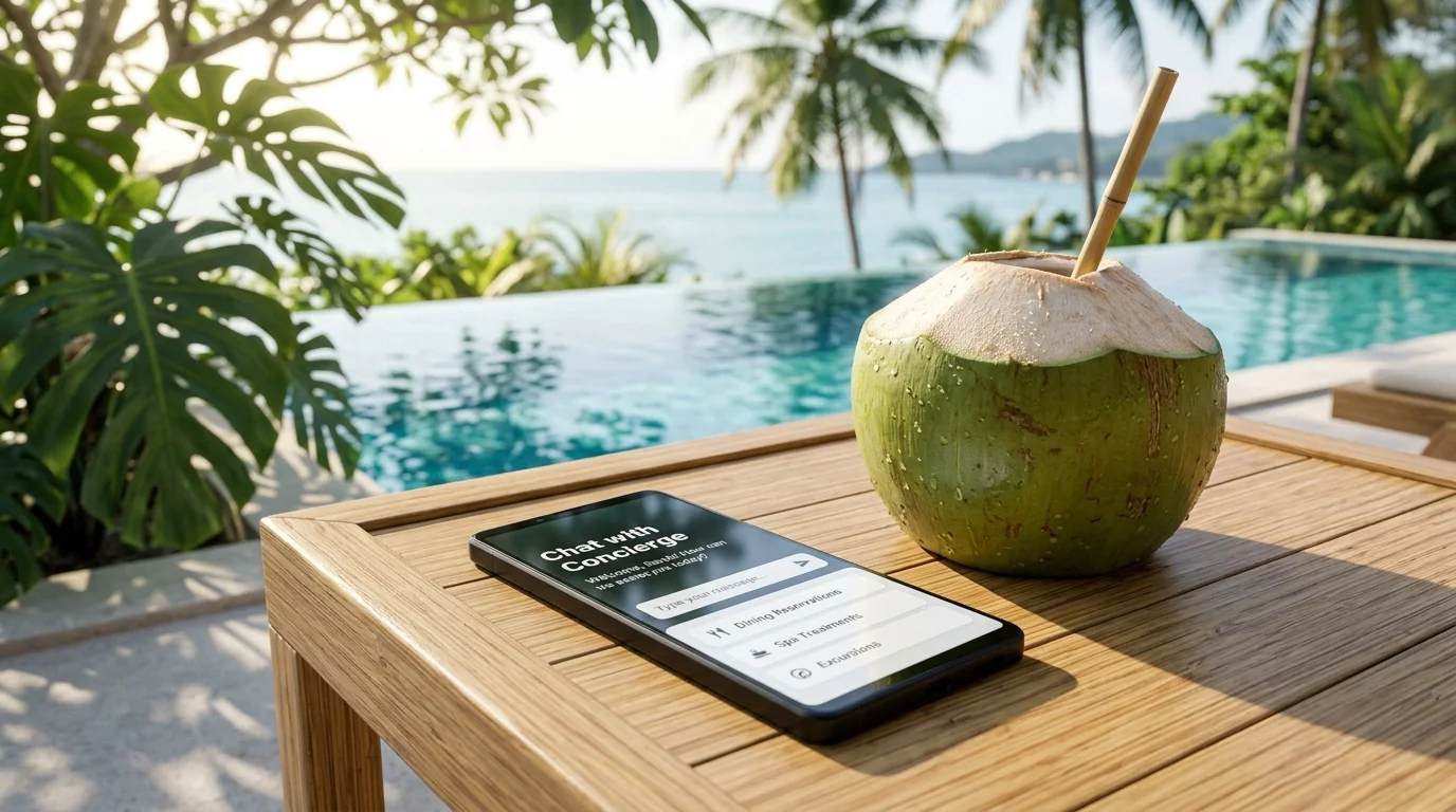 smartphone and fresh coconut smartphone and fresh coconut