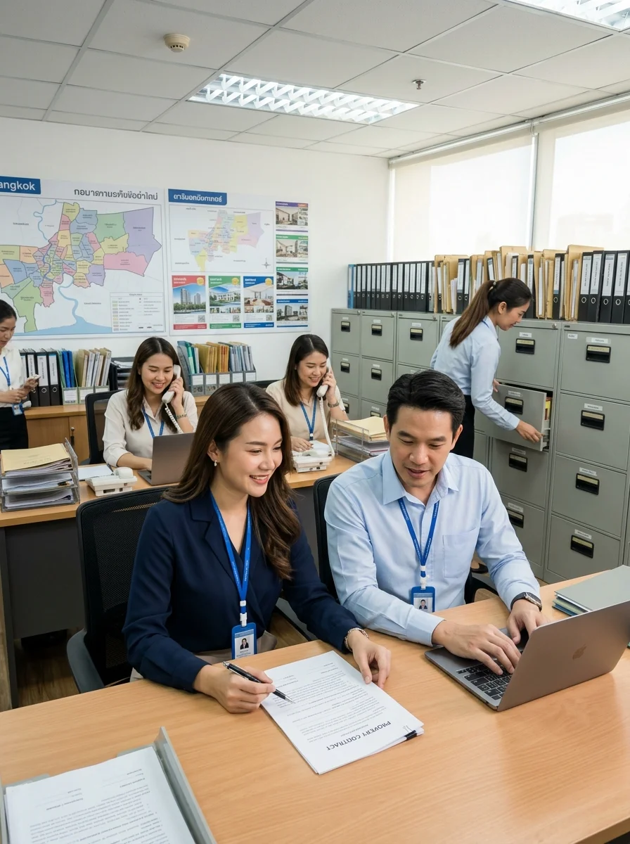 Thai property agency staff Thai property agency staff