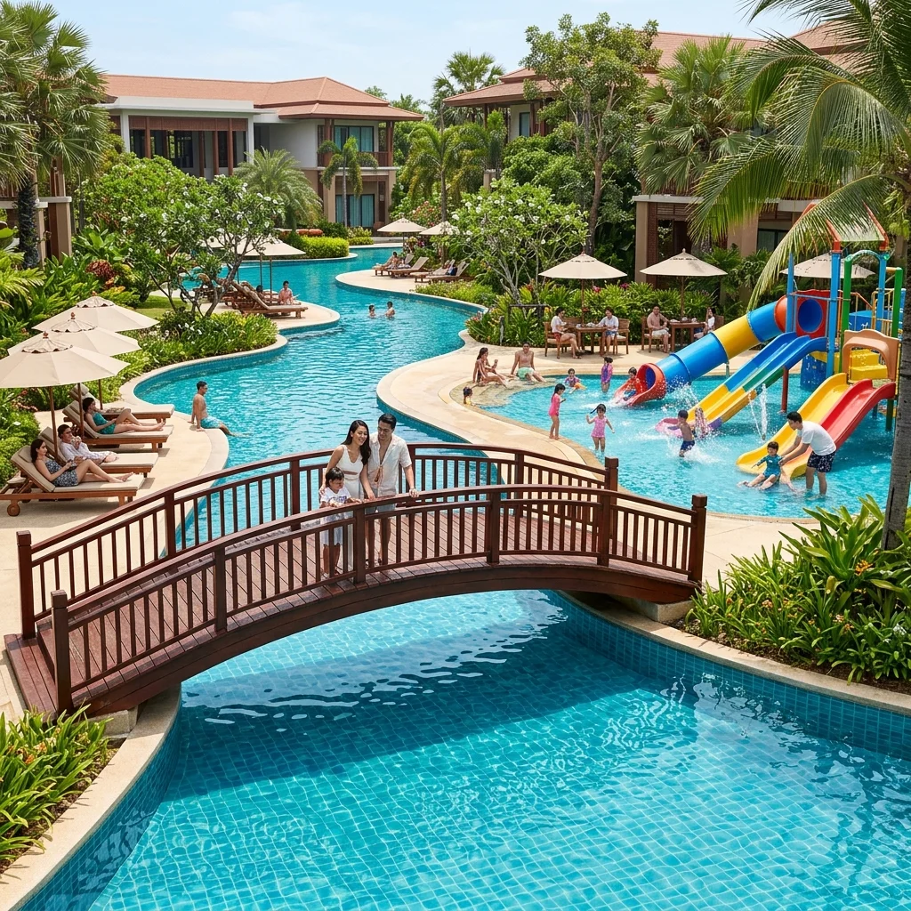 Looping lagoon pool at Marriott Hua Hin Resort Looping lagoon pool at Marriott Hua Hin Resort
