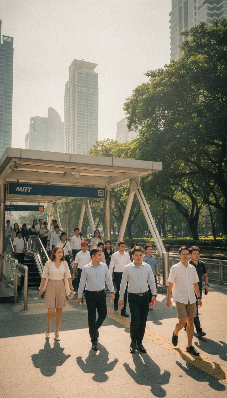 Silom MRT Station Entrance