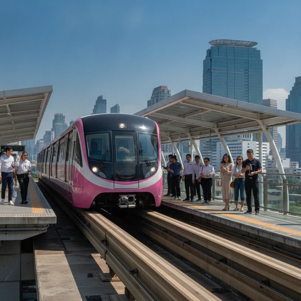 Bangkok MRT Pink Line Monorail Bangkok MRT Pink Line Monorail