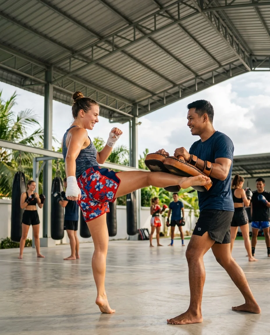 Muay Thai training session Muay Thai training session