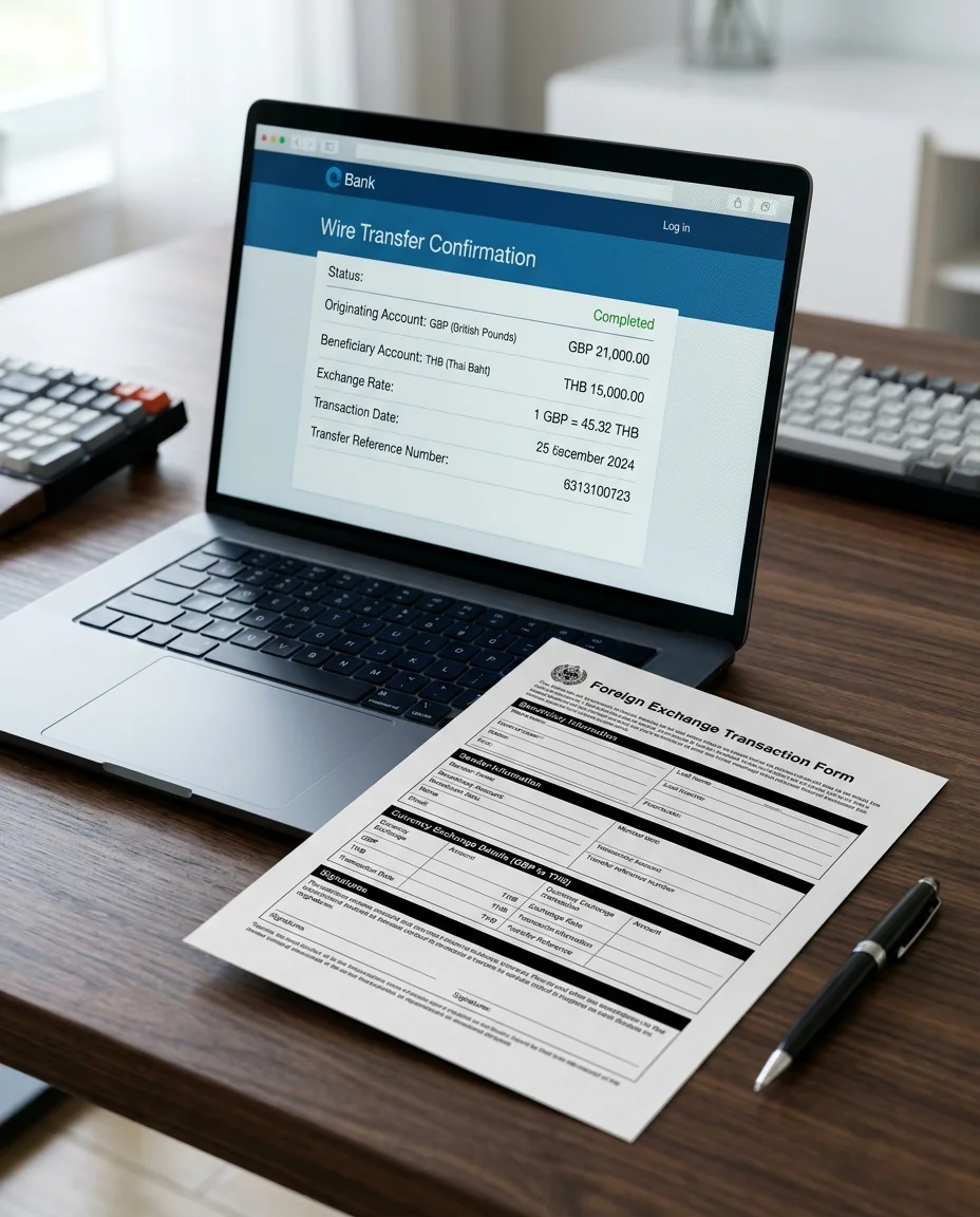 Bank wire transfer screen and Foreign Exchange Transaction Form Bank wire transfer screen and Foreign Exchange Transaction Form