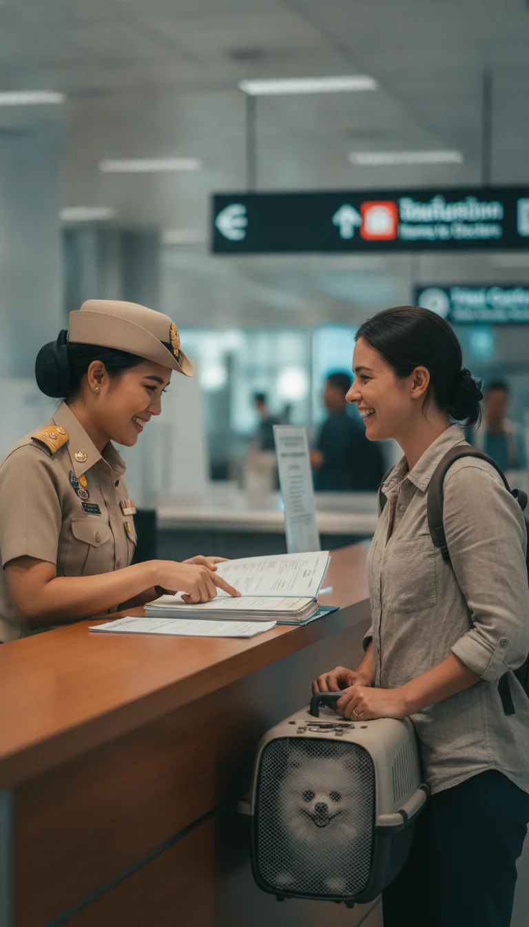 Thai customs official and international pet owner