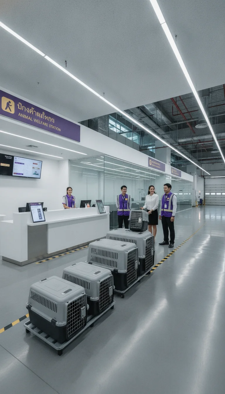 Modern Thai Airport Cargo Pet Reception Terminal