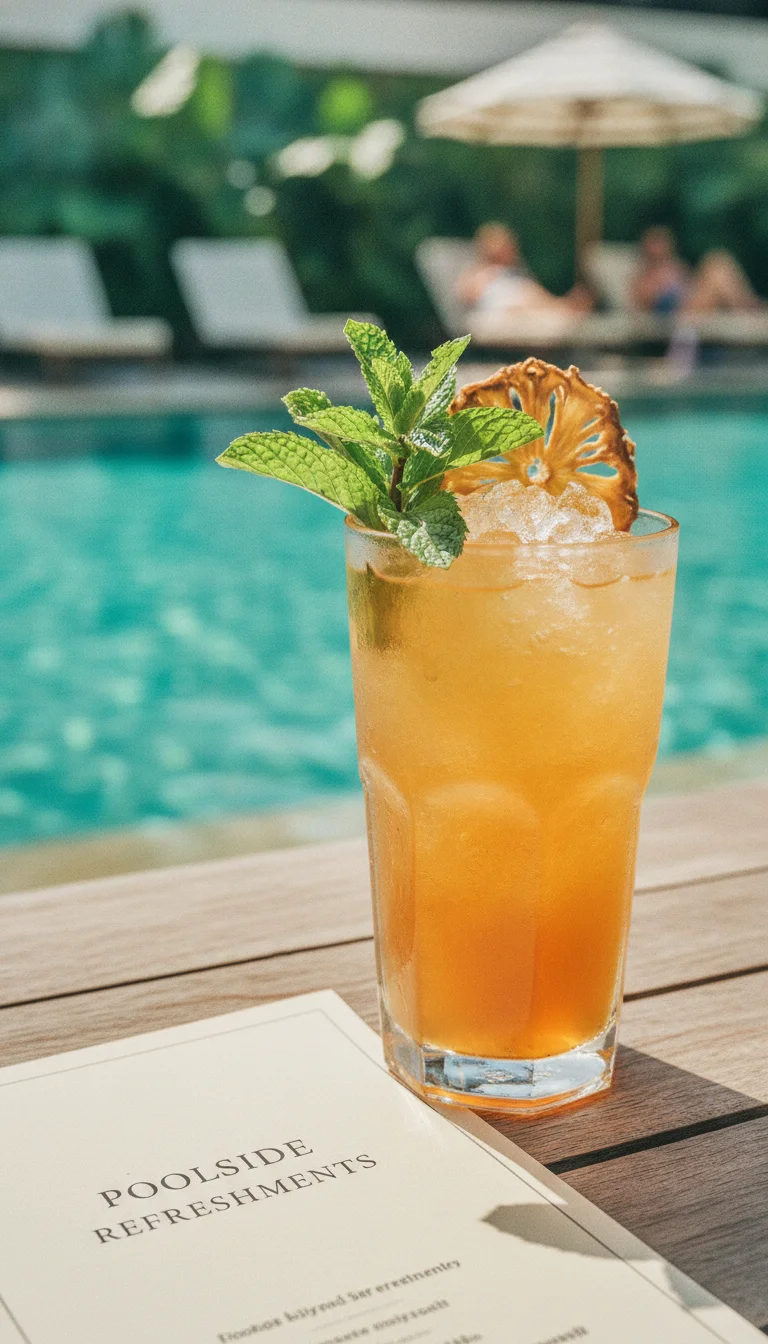 luxury tropical cocktail and bar menu