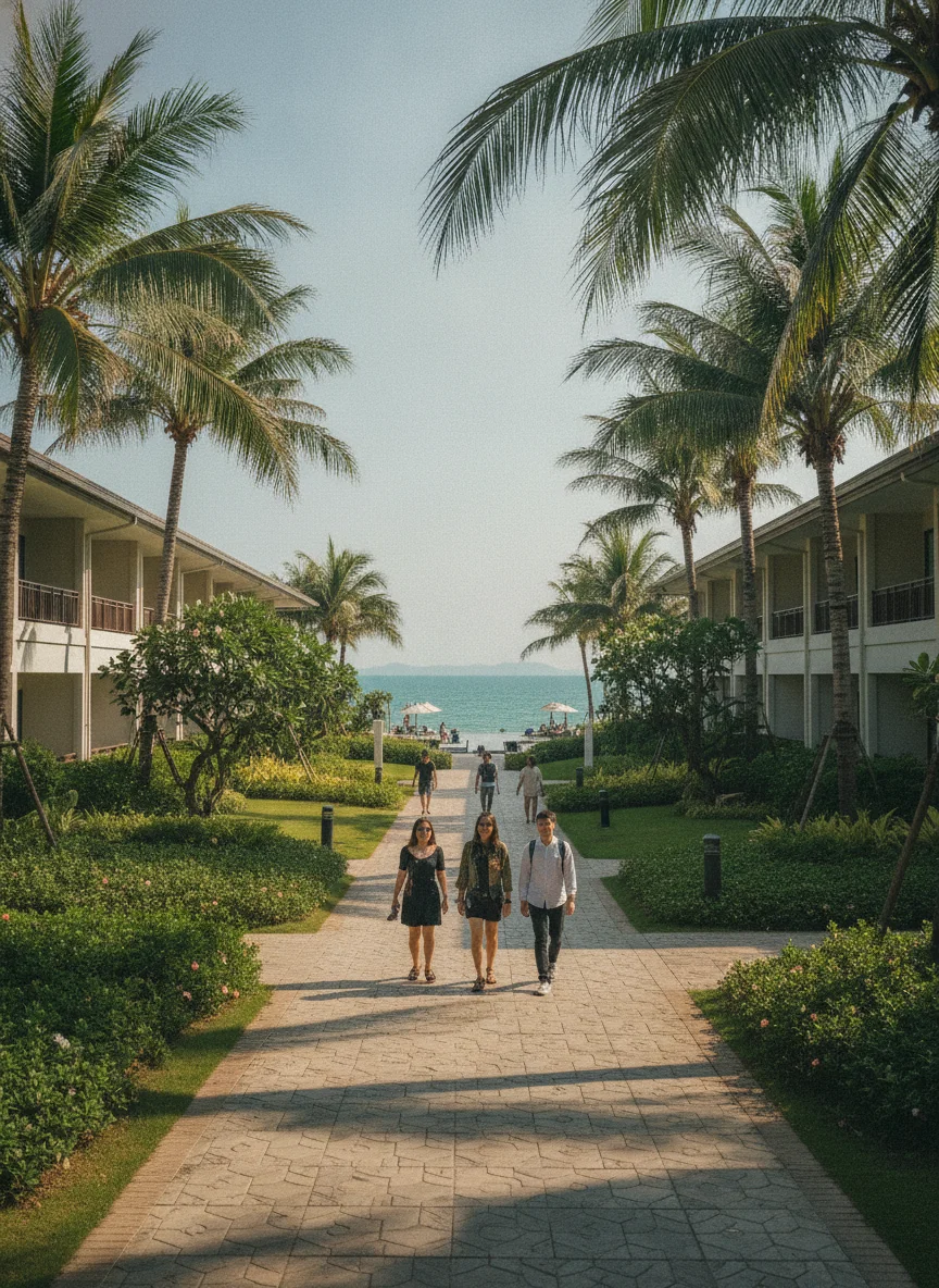 Pinnacle Grand Jomtien Resort beachfront exterior