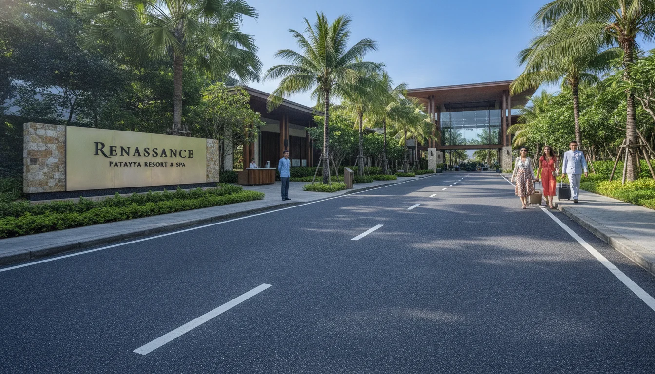 Entrance road to Renaissance Pattaya Resort & Spa