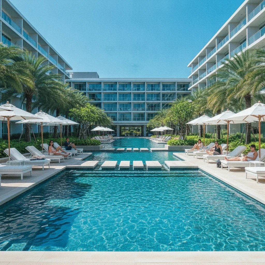 Main outdoor swimming pool at Renaissance Pattaya Resort & Spa