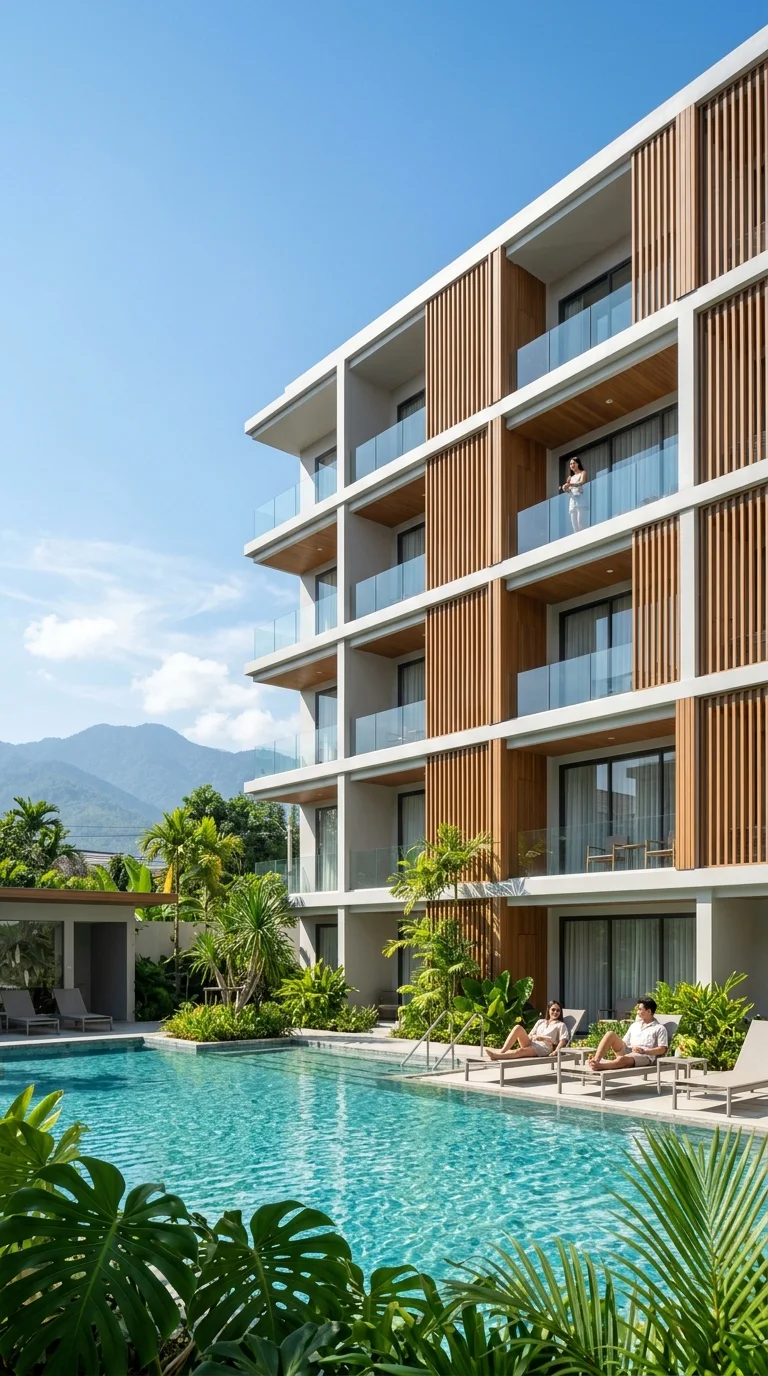Modern Thai apartment complex in Chiang Mai Modern Thai apartment complex in Chiang Mai