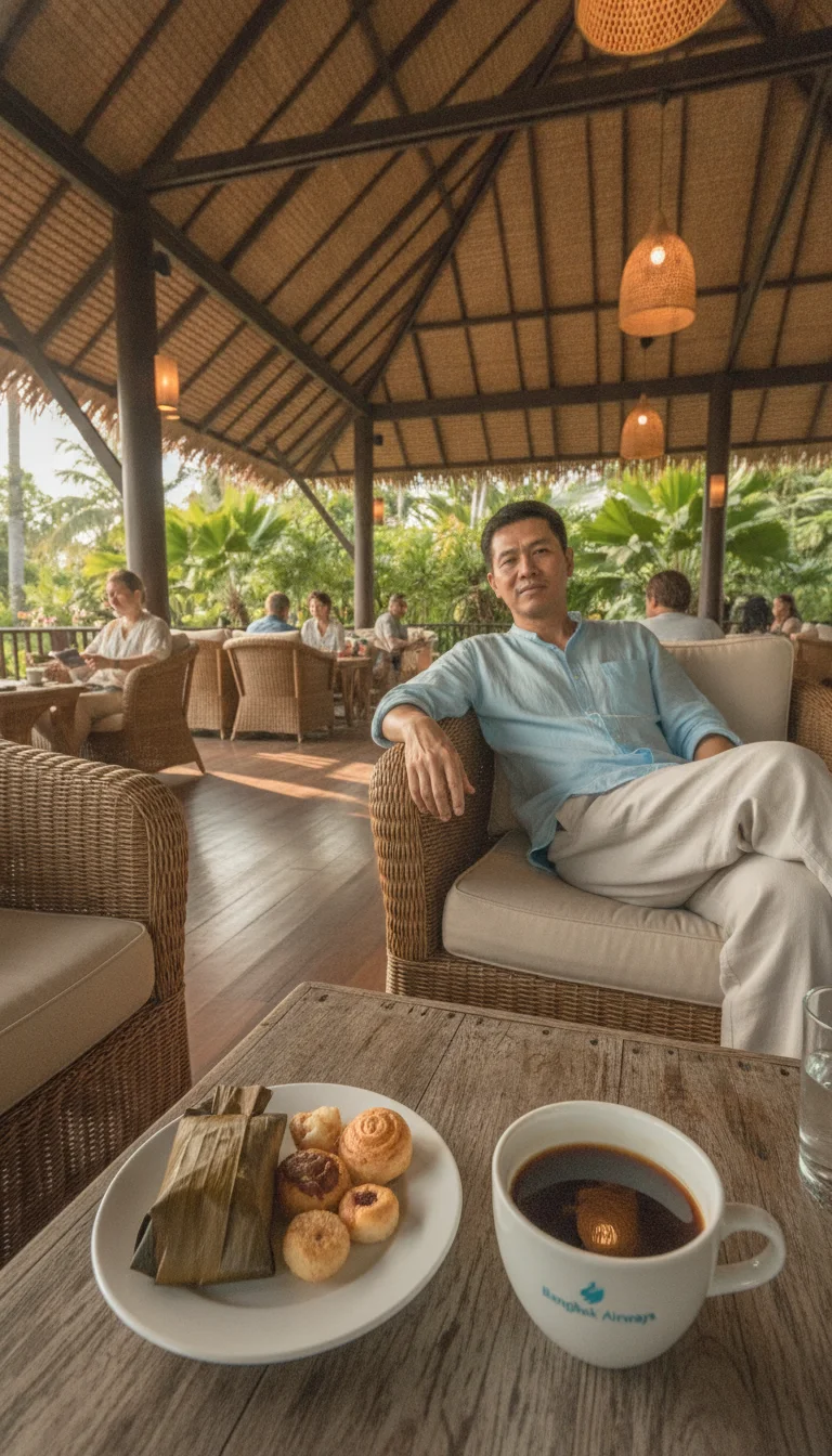 Bangkok Airways open-air boutique lounge experience Bangkok Airways open-air boutique lounge experience