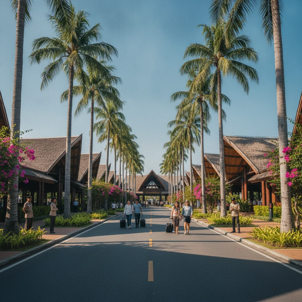Samui International Airport (USM) Entrance and Drop-off Zone Samui International Airport (USM) Entrance and Drop-off Zone