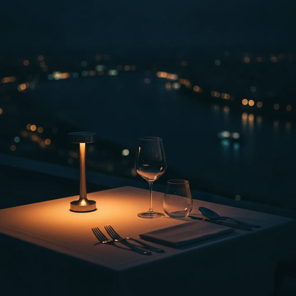 luxury terrace table setting