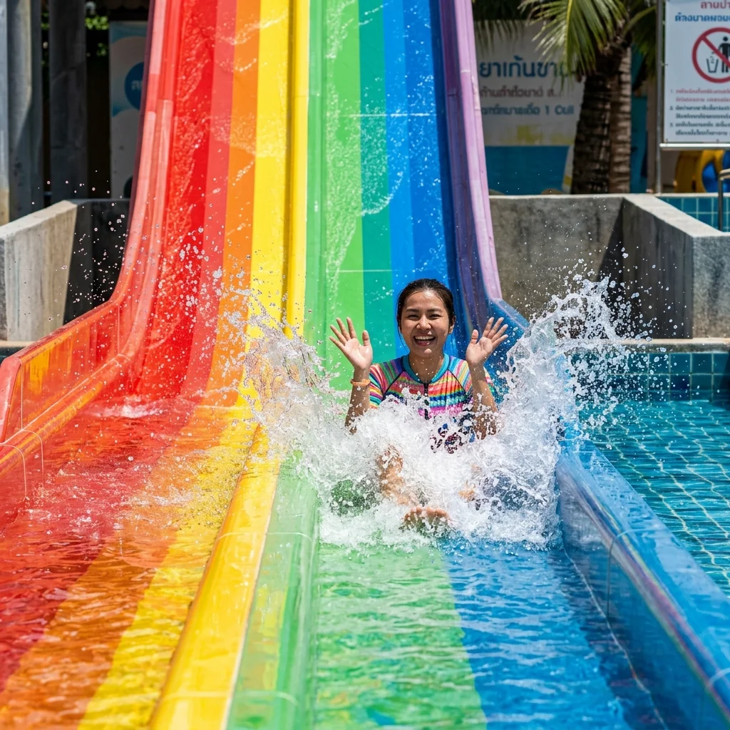 Rainbow-colored Speed Slide