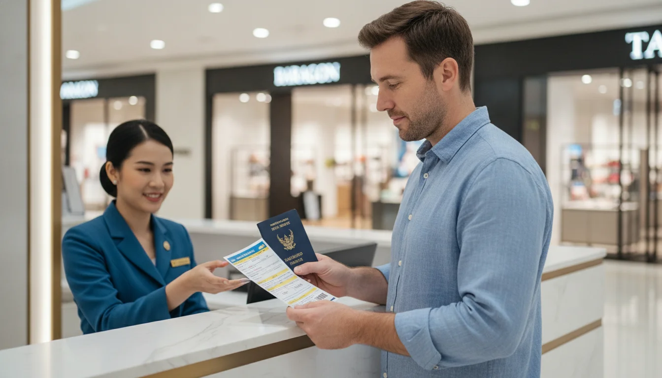 international traveller at service desk international traveller at service desk