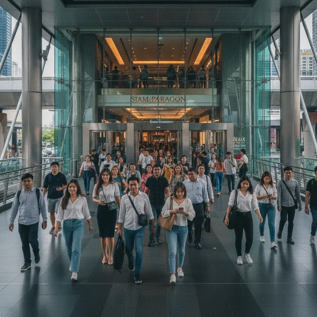 BTS Siam Interchange and Siam Paragon Entrance BTS Siam Interchange and Siam Paragon Entrance
