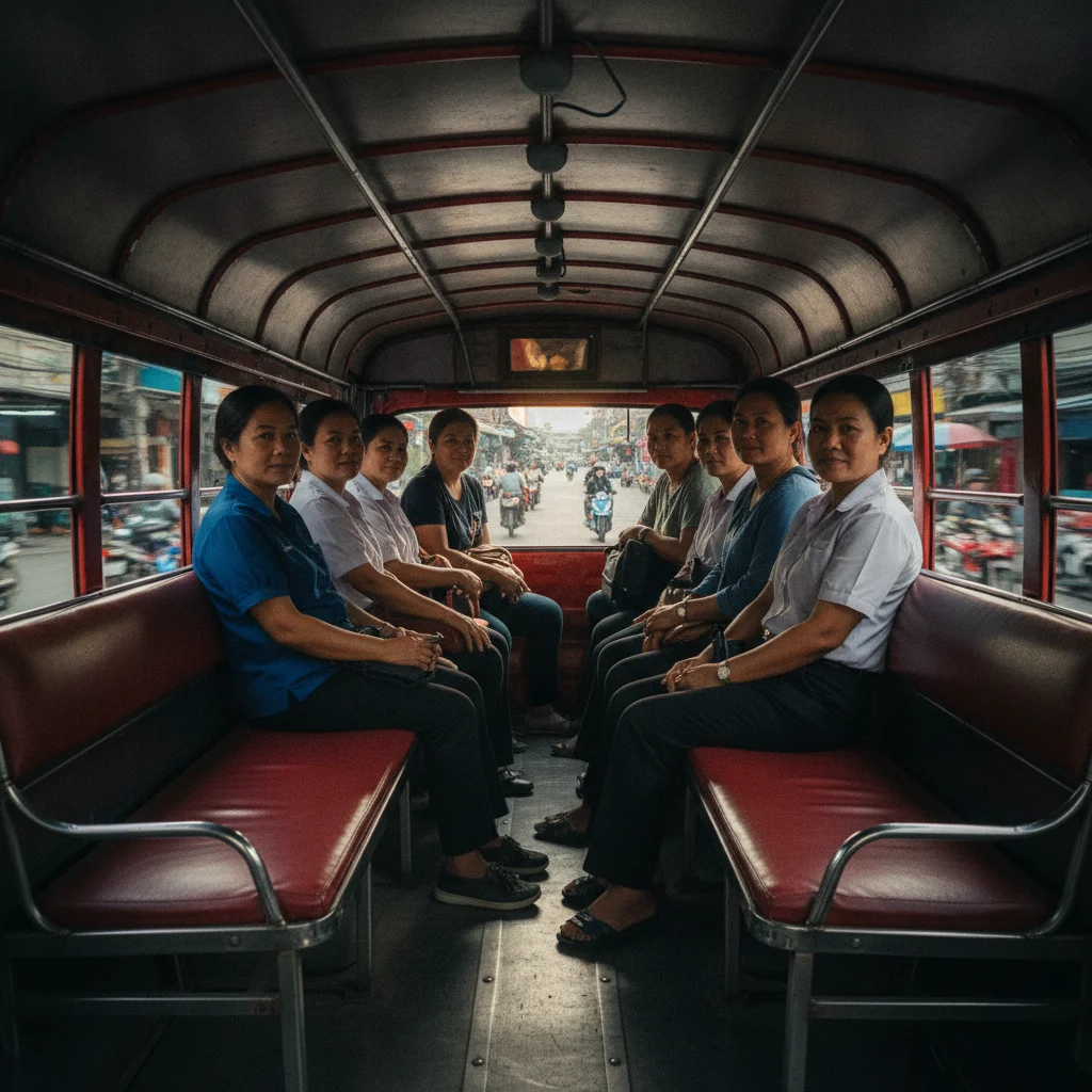 Interior of a Thai Songthaew