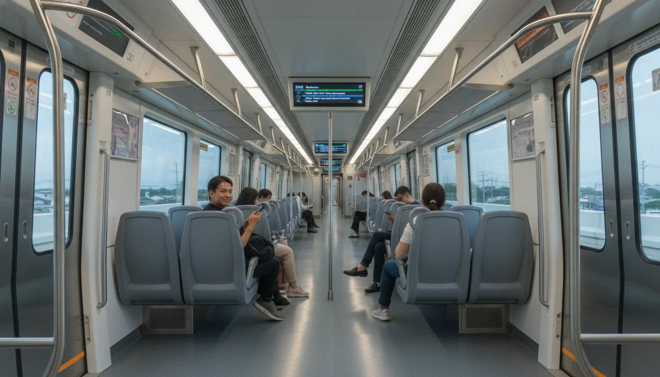 Hitachi commuter train interior (SRT Red Line) Hitachi commuter train interior (SRT Red Line)