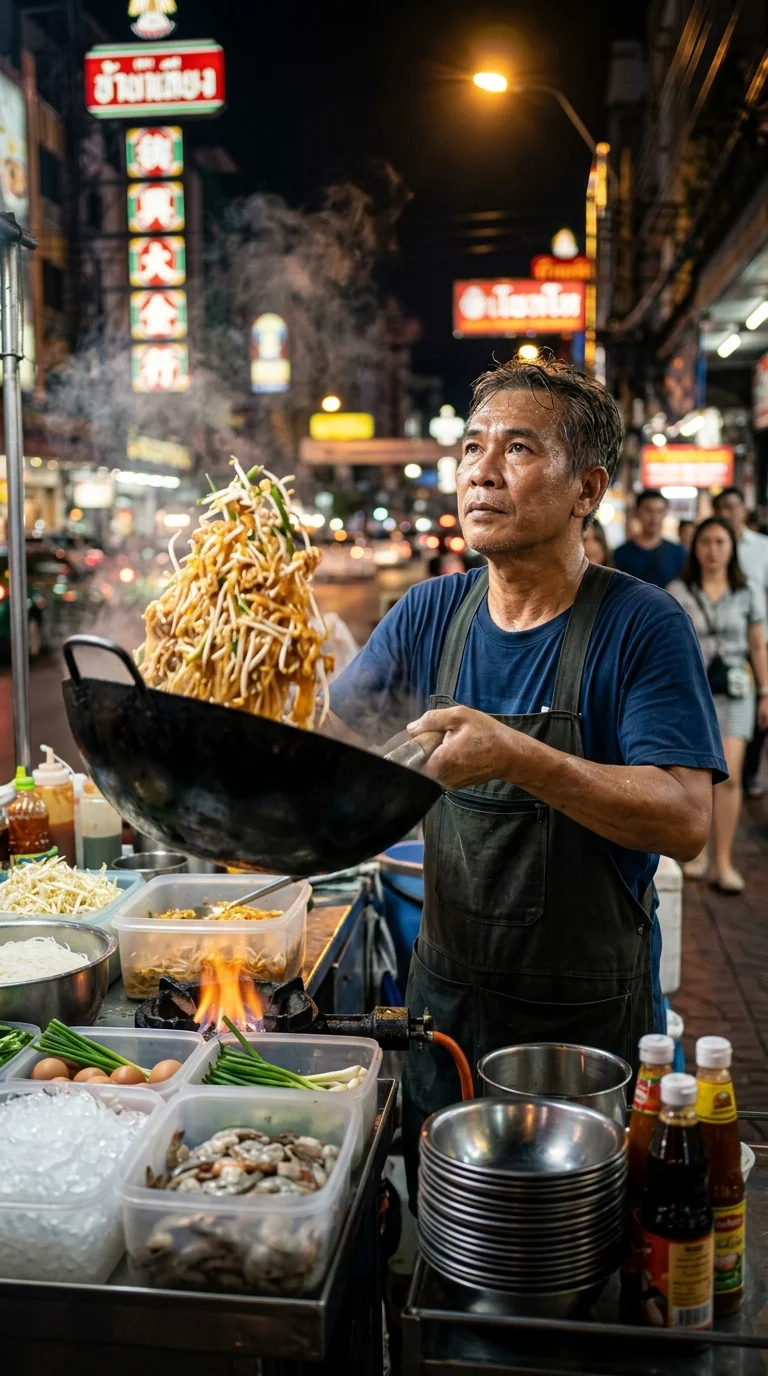 Bangkok street food vendor Bangkok street food vendor