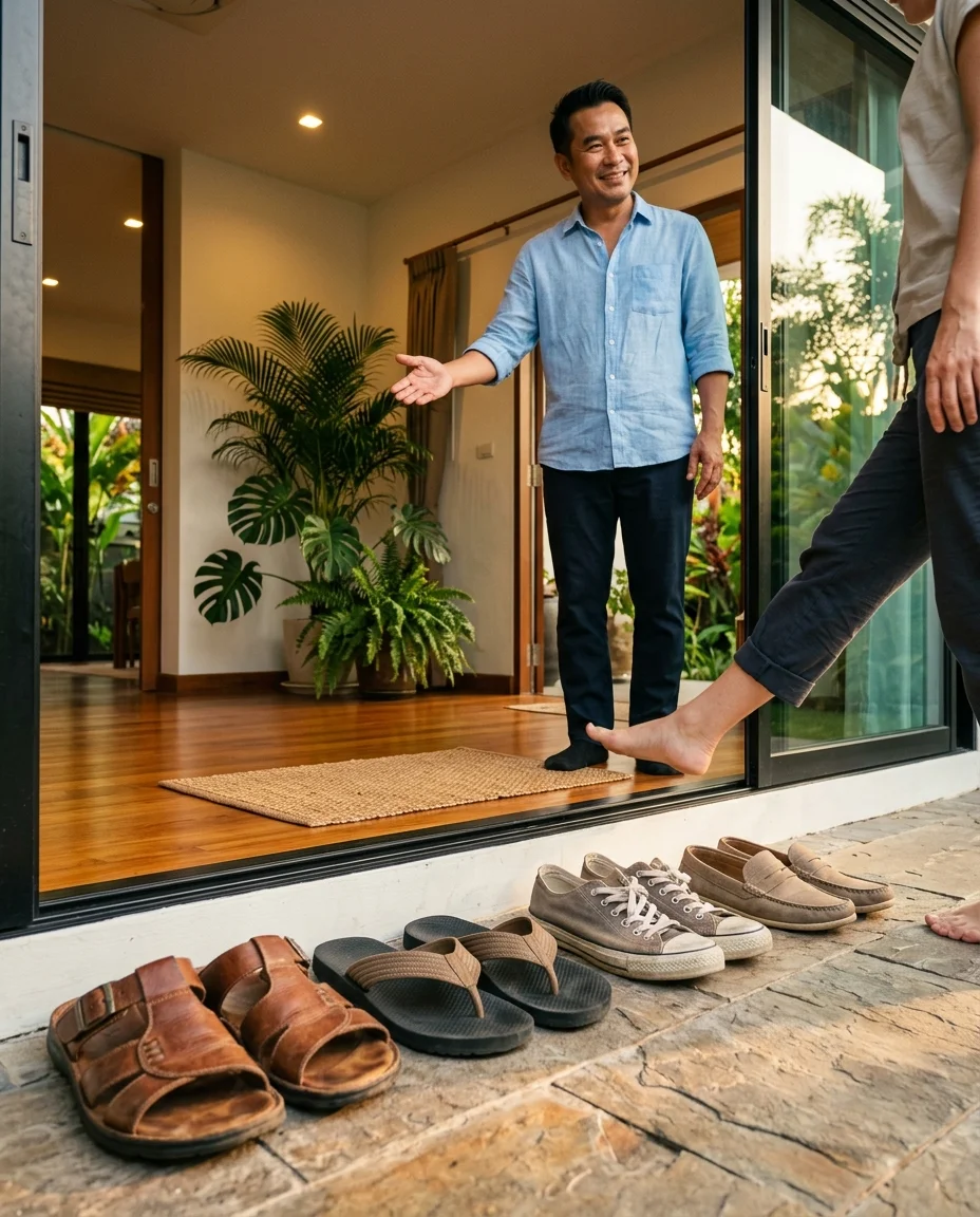footwear row and entrance interaction footwear row and entrance interaction