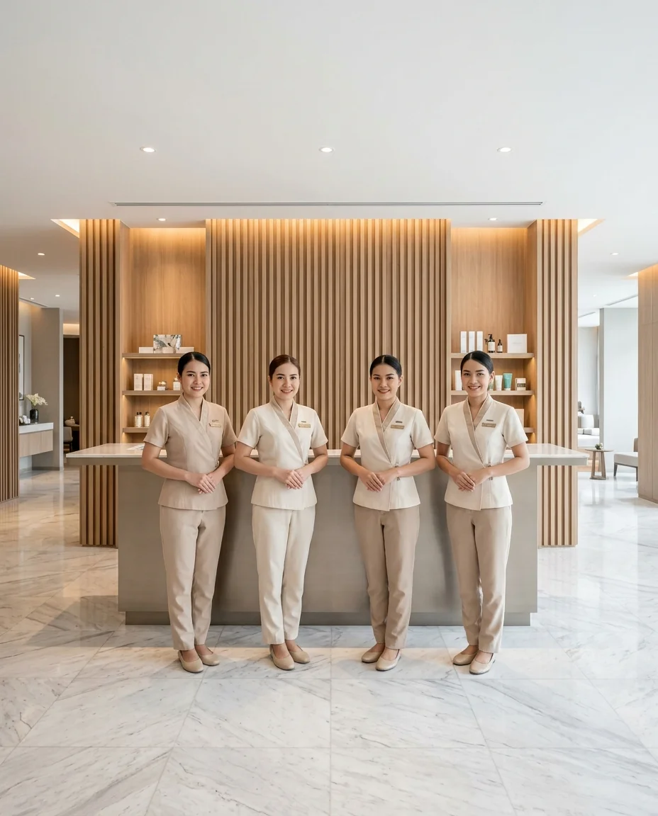 Health Land Spa reception staff Health Land Spa reception staff