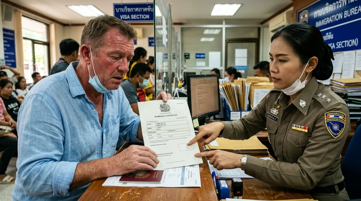 UK applicant and Thai immigration officer UK applicant and Thai immigration officer