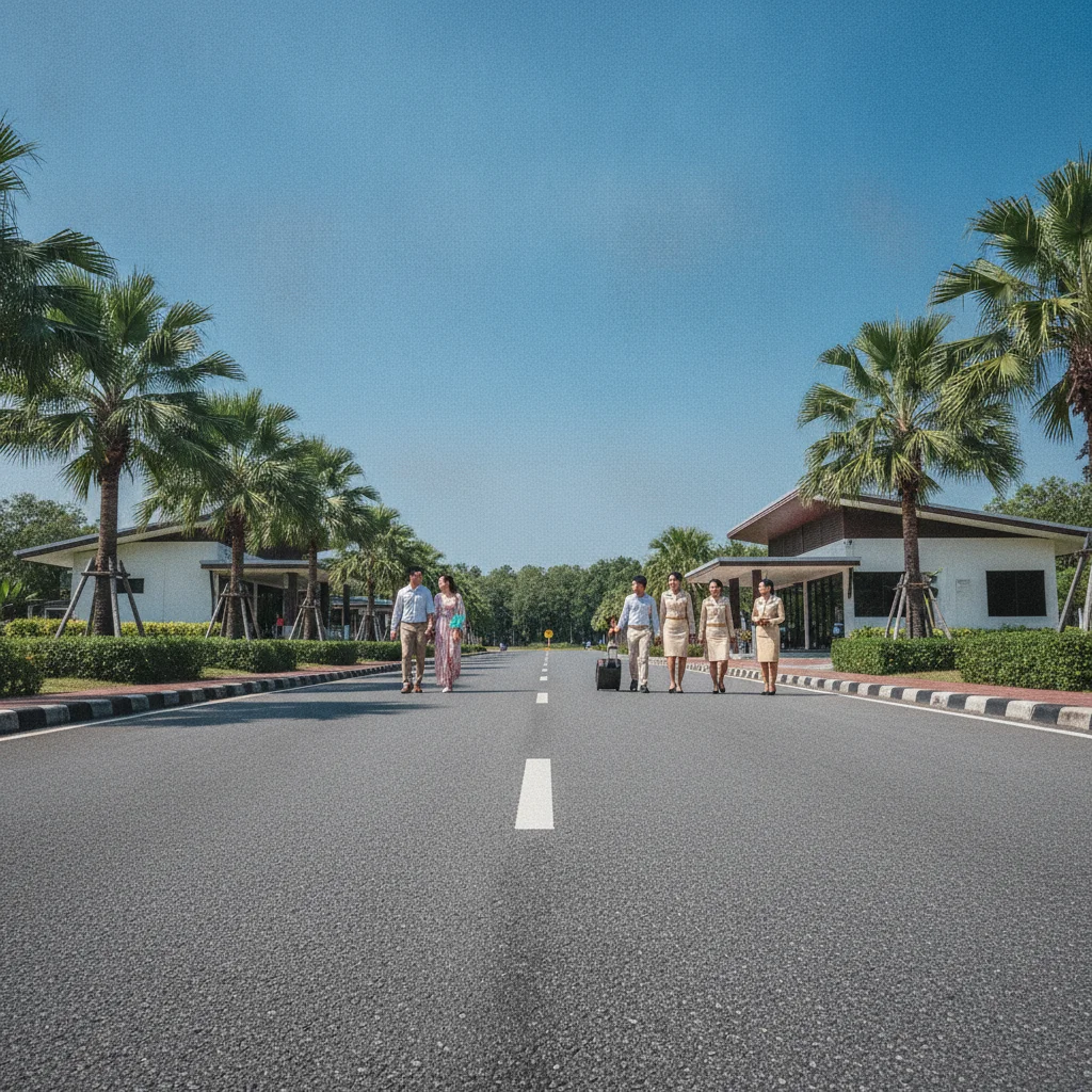 Trat Airport approach road Trat Airport approach road