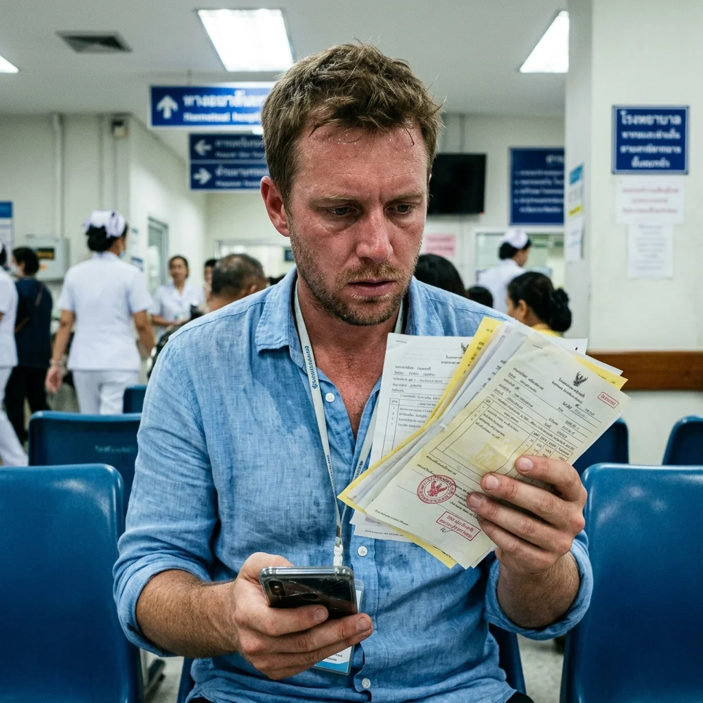 Stressed western tourist Stressed western tourist
