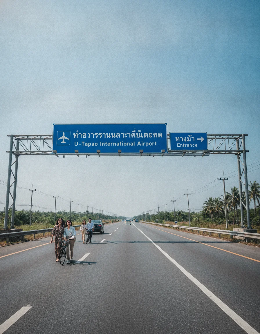 U-Tapao International Airport directional signage U-Tapao International Airport directional signage