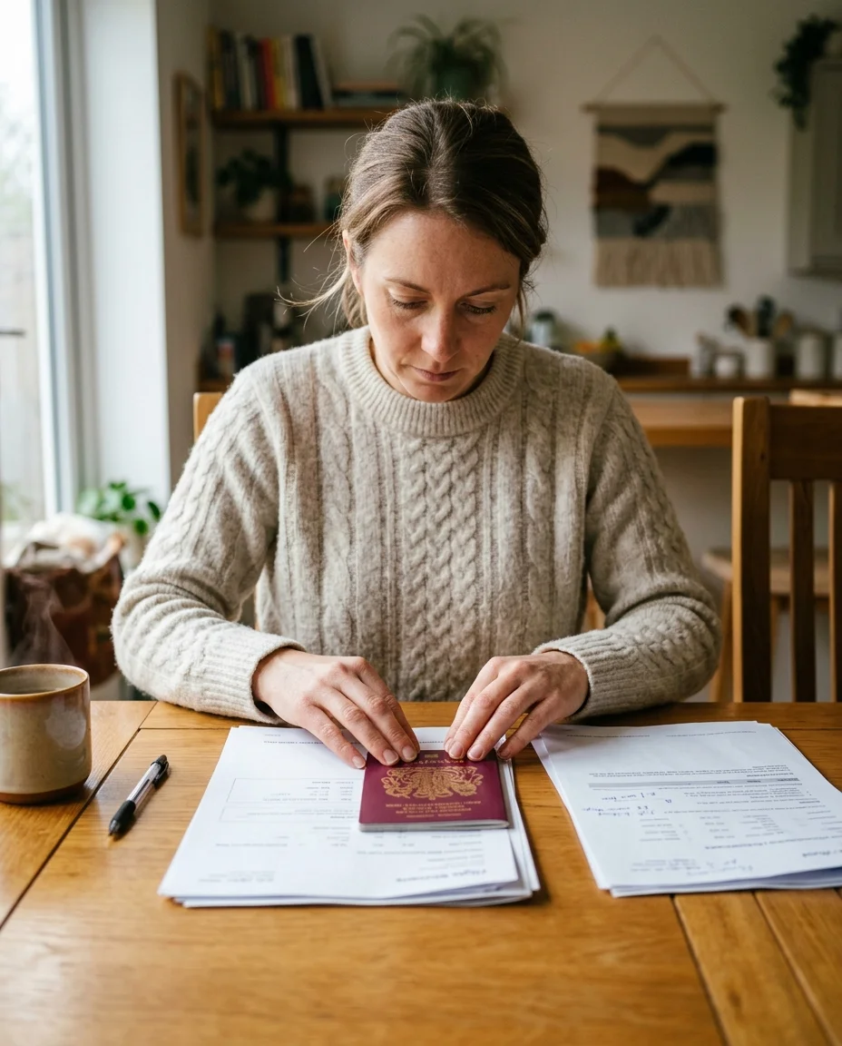 individual organising travel documents