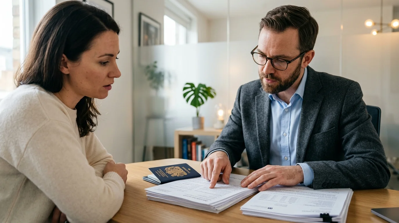 visa consultant and client