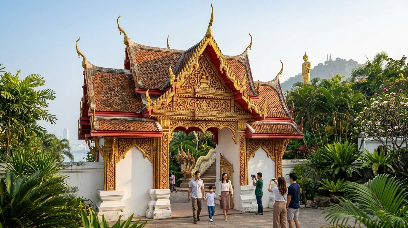 Wat Khao Phra Bat Temple Entrance