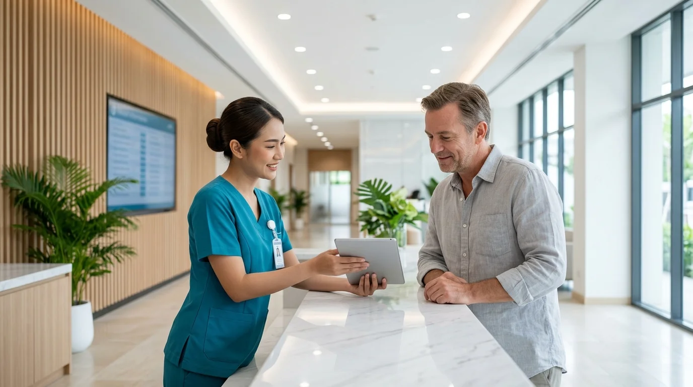 Thai nurse and expatriate patient interaction Thai nurse and expatriate patient interaction