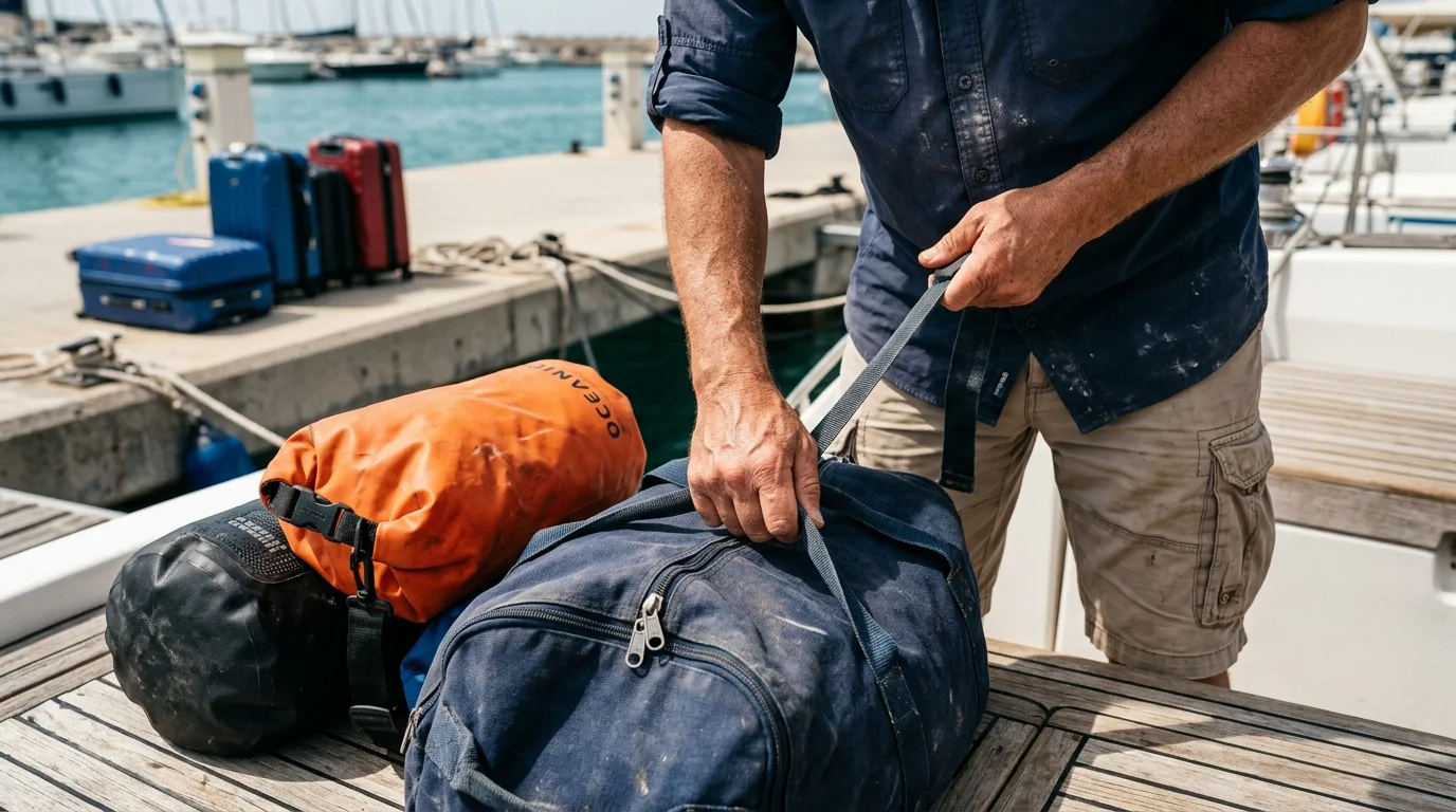 Traveller packing nautical gear Traveller packing nautical gear