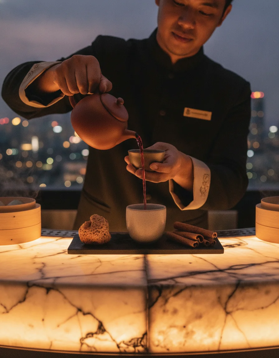 Mixologist pouring a signature cocktail Mixologist pouring a signature cocktail